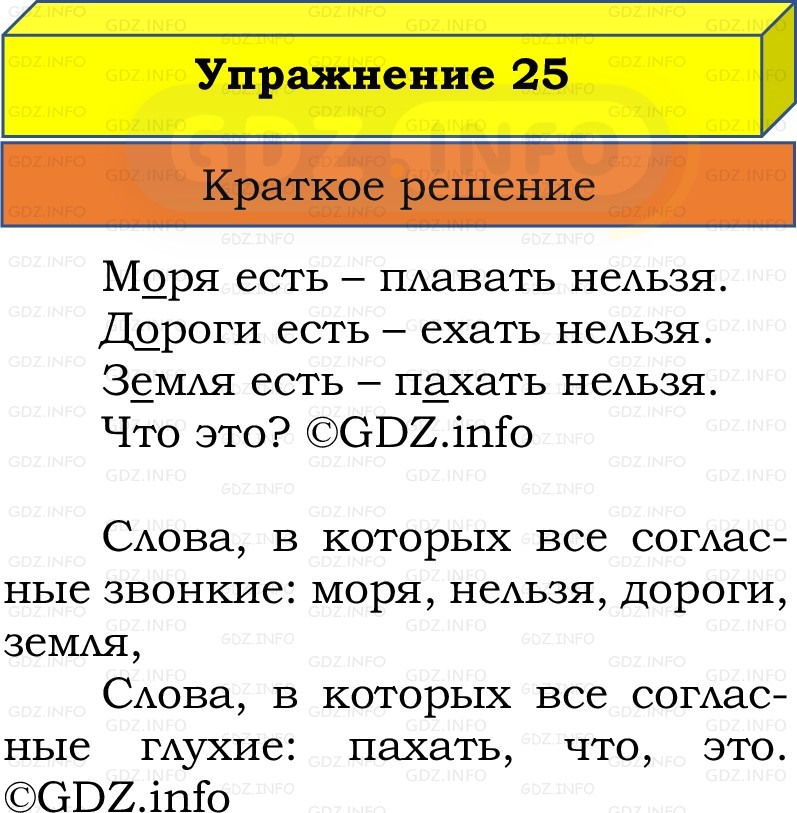 Фото решения 1: Номер №25, Часть 2 из ГДЗ по Русскому языку 2 класс: Канакина В.П. 2022г.