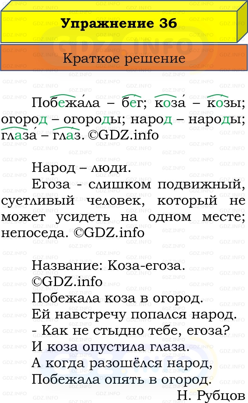Фото решения 1: Номер №36, Часть 2 из ГДЗ по Русскому языку 2 класс: Канакина В.П. 2022г. Фото решения 1: Номер №36, Часть 2 из ГДЗ по Русскому языку 2 класс: Канакина В.П. 2022г.