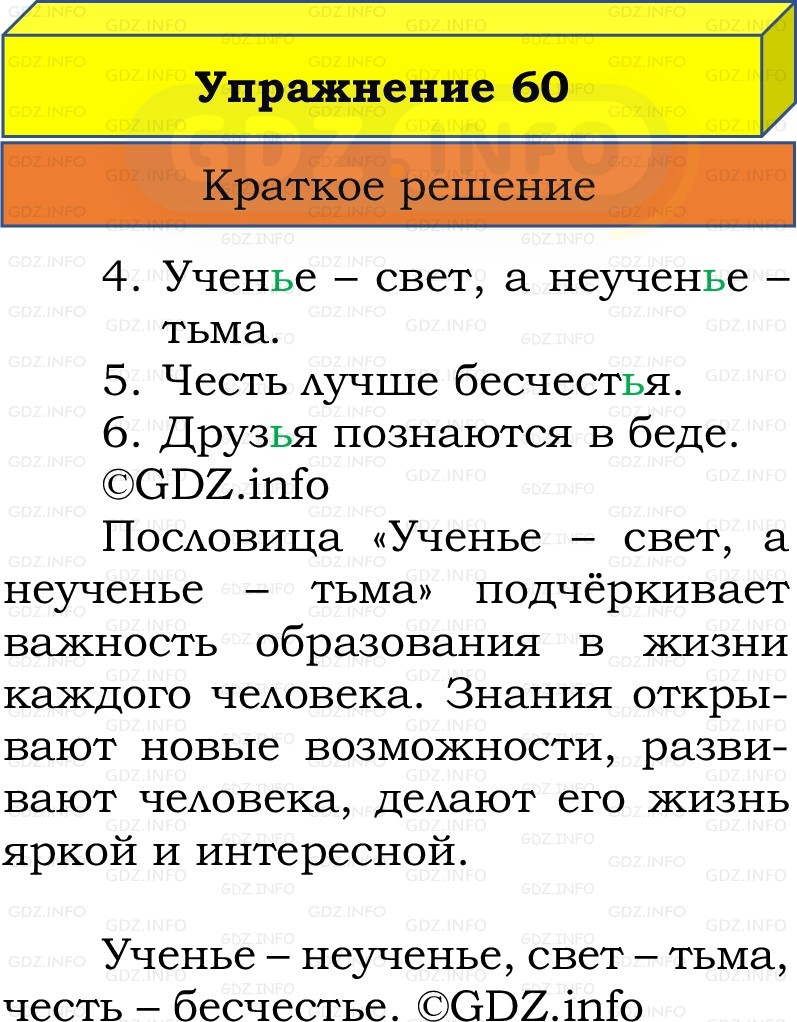 Фото решения 1: Номер №60, Часть 2 из ГДЗ по Русскому языку 2 класс: Канакина В.П. 2022г. Фото решения 1: Номер №60, Часть 2 из ГДЗ по Русскому языку 2 класс: Канакина В.П. 2022г.