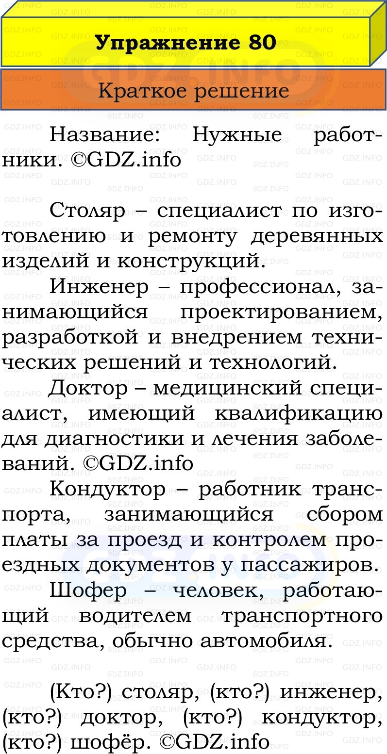 Фото решения 1: Номер №80, Часть 2 из ГДЗ по Русскому языку 2 класс: Канакина В.П. 2022г. Фото решения 1: Номер №80, Часть 2 из ГДЗ по Русскому языку 2 класс: Канакина В.П. 2022г.