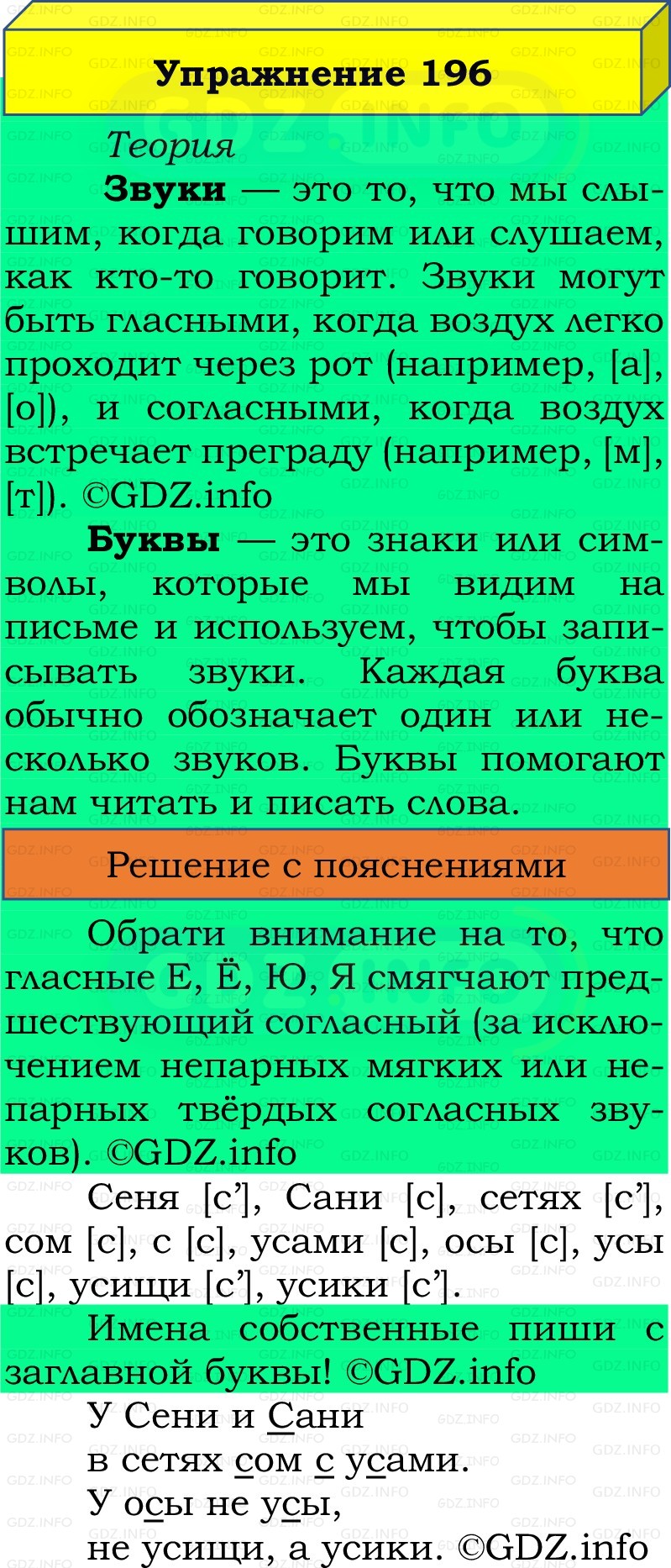 Фото решения 2: Номер №196, Часть 1 из ГДЗ по Русскому языку 2 класс: Канакина В.П. 2022г. Фото решения 2: Номер №196, Часть 1 из ГДЗ по Русскому языку 2 класс: Канакина В.П. 2022г.