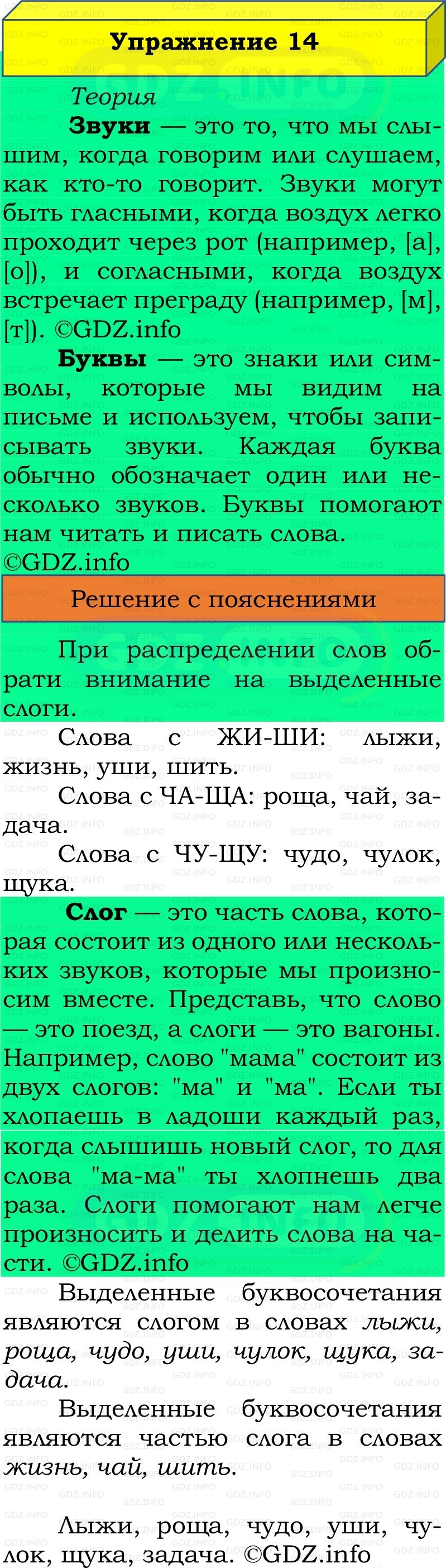 Фото решения 2: Номер №14, Часть 2 из ГДЗ по Русскому языку 2 класс: Канакина В.П. 2022г. Фото решения 2: Номер №14, Часть 2 из ГДЗ по Русскому языку 2 класс: Канакина В.П. 2022г.