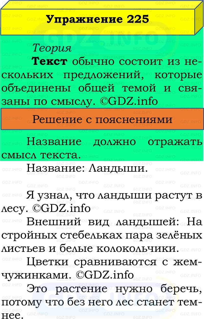Фото решения 2: Номер №225, Часть 2 из ГДЗ по Русскому языку 2 класс: Канакина В.П. 2022г. Фото решения 2: Номер №225, Часть 2 из ГДЗ по Русскому языку 2 класс: Канакина В.П. 2022г.