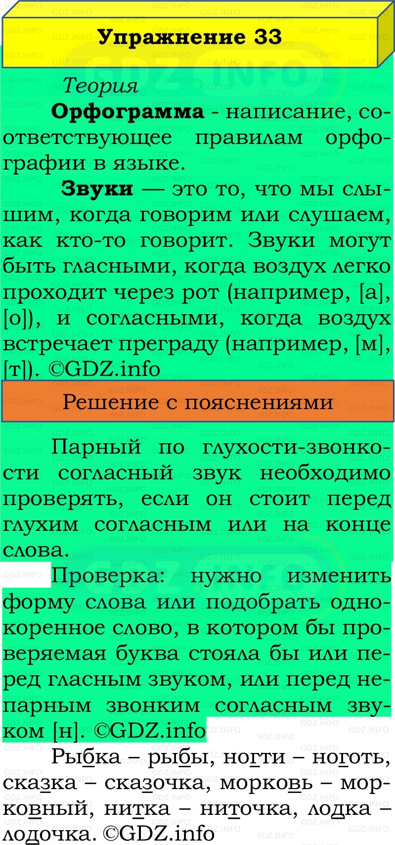 Фото решения 2: Номер №33, Часть 2 из ГДЗ по Русскому языку 2 класс: Канакина В.П. 2022г. Фото решения 2: Номер №33, Часть 2 из ГДЗ по Русскому языку 2 класс: Канакина В.П. 2022г.