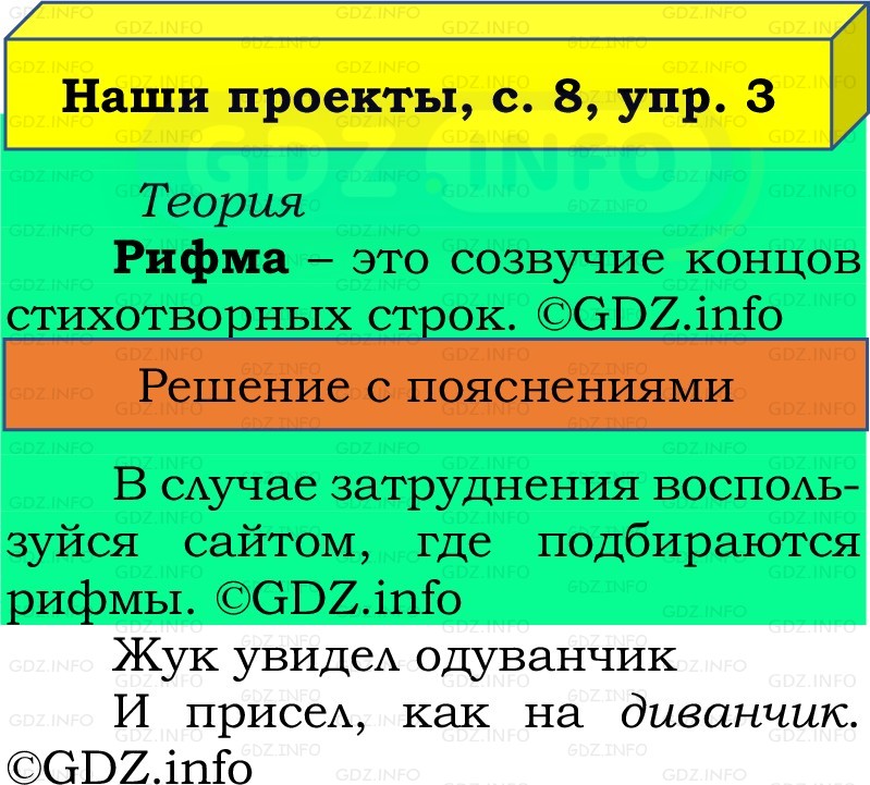 Фото решения 2: Наши проекты, страница 8 №3, Часть 2 из ГДЗ по Русскому языку 2 класс: Канакина В.П. 2022г. Фото решения 2: Наши проекты, страница 8 №3, Часть 2 из ГДЗ по Русскому языку 2 класс: Канакина В.П. 2022г.